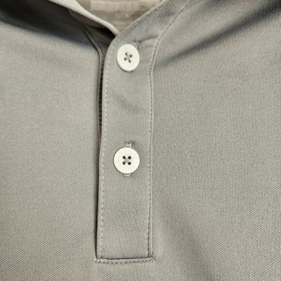 Grey Men's Adidas Golf Short Sleeve Polo with Buttons size L - Picture 4 of 10